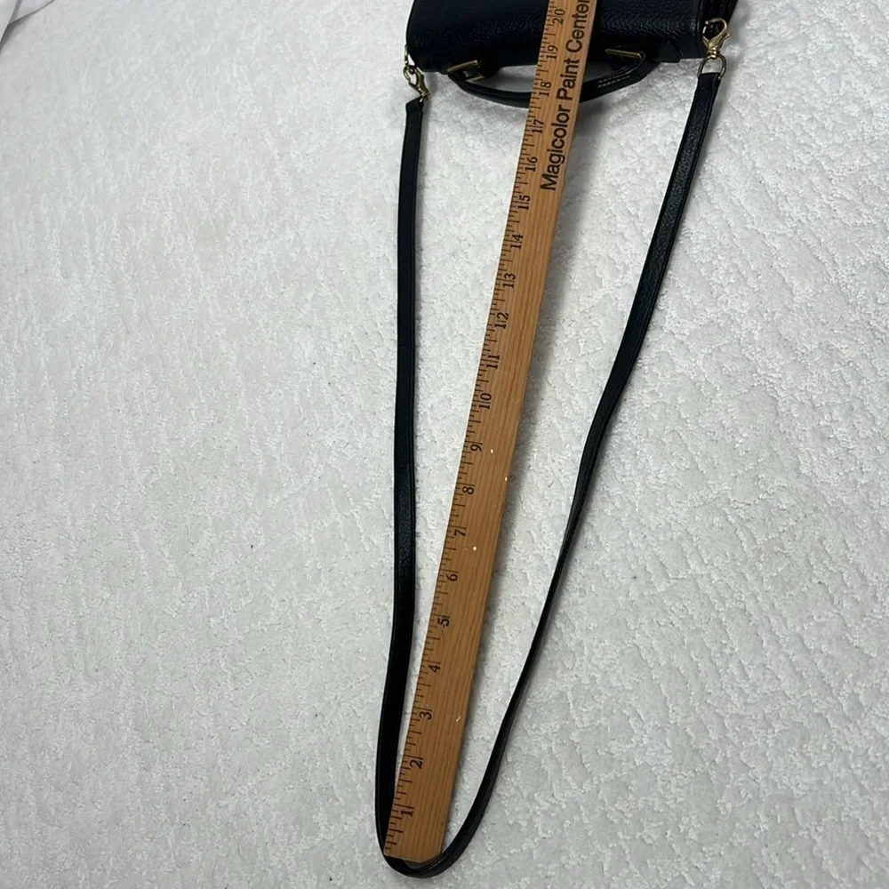 Vintage Mark Cross 1845 leather top handle crossbody bag black - Picture 11 of 16